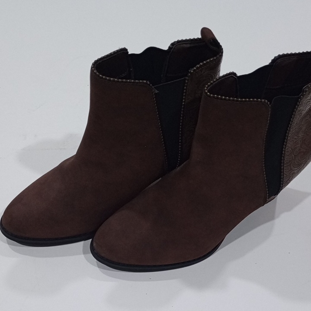 Maurices Brown Chelsea Ankle Boots Suede